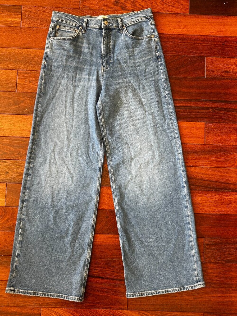 Z Supply High Rise Wide Leg Jeans Light Wash Denim Size 30